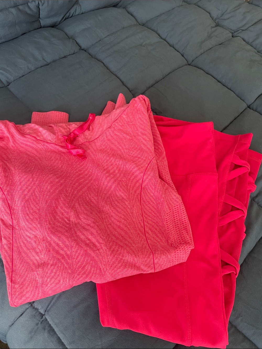 Misses Bright Pink Active Top and Leggings Set